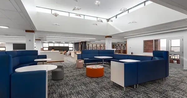 Clayton High School library conversation area