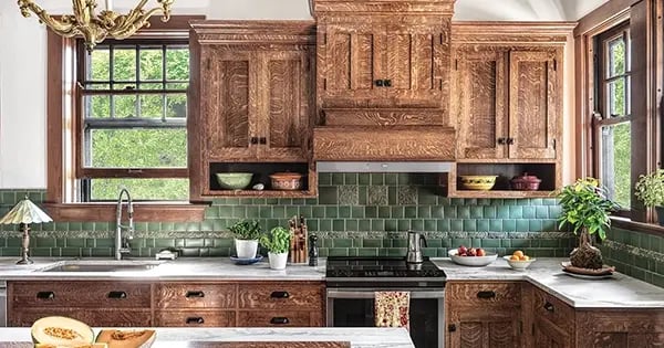 Quarter-sawn white oak is the start of Peter Gregory's kitchen.