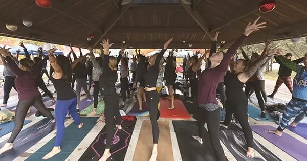 The practice at STL Yoga Collective is an all-levels flow.