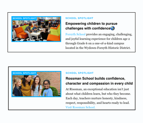 school-spotlight-examples